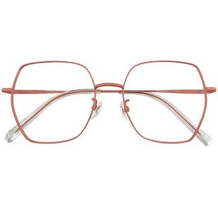 纯钛超轻细多边框近视眼镜女生可配有度数韩版潮素颜大圆脸眼睛架