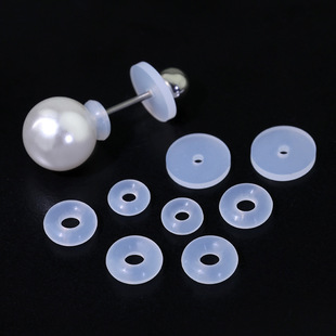 防增生硅胶小飞碟耳钉耳骨钉固定圈唇钉舌钉鼻钉硅胶圈饰品软垫片
