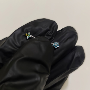 F-136钛合金乳钉16G超迷你花花蜜蜂AB款乳头钉穿刺饰品可爱日常款