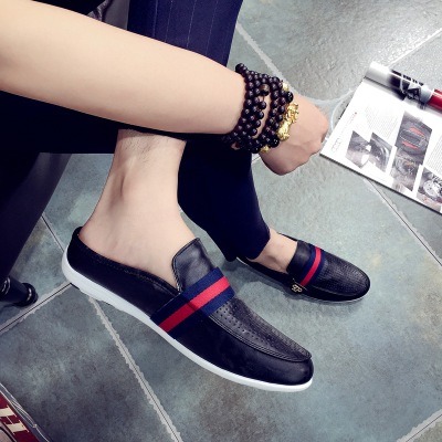 夏季豆豆懒人半拖鞋英伦风皮凉拖鞋包头沙滩鞋防滑休闲潮男士凉鞋|msdalam kategori Kasut lelaki popular, selipar - dari Buy2taobao.com untuk memberikan perkhidmatan ejen Taobao profesional membeli