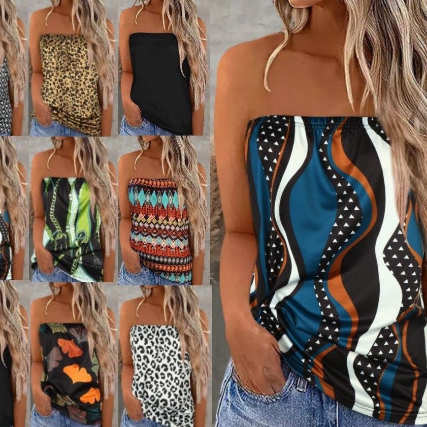 现货新品欧美亚马逊跨境外贸印花小背心裹胸桖,个性定制/设计服务/DIY,连衣裙加工定制,淘宝优惠券,粉丝福利购,淘宝优惠卷