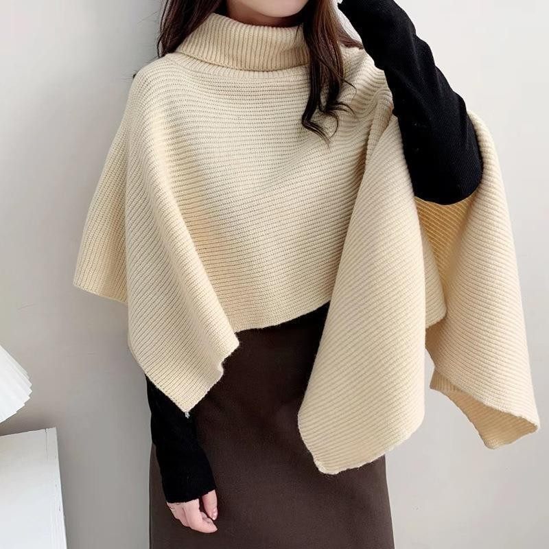 韩国东大门冬季新款不规则高领针织斗篷休闲保暖披肩上衣女潮,个性定制/设计服务/DIY,连衣裙加工定制,淘宝优惠券,粉丝福利购,淘宝优惠卷