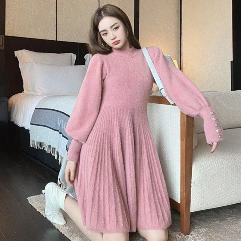 女装仿水貂毛衣裙女秋装法式复古洋气内搭外穿针织打底连衣裙,个性定制/设计服务/DIY,连衣裙加工定制,淘宝优惠券,粉丝福利购,淘宝优惠卷