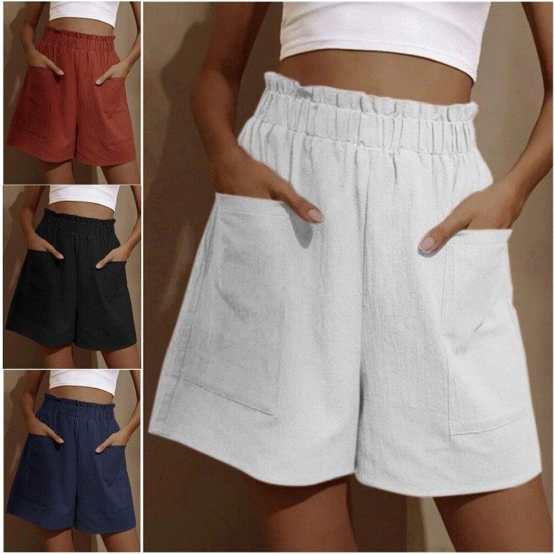 年亚马逊新款 欧美女士棉麻花苞高腰短裤 时尚大码阔腿休闲短,个性定制/设计服务/DIY,连衣裙加工定制,淘宝优惠券,粉丝福利购,淘宝优惠卷