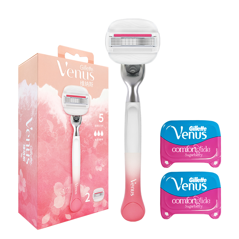 吉列女士脱毛刀亲肤刀维纳斯手动剃须腋毛刮毛刀私处VENUS专用