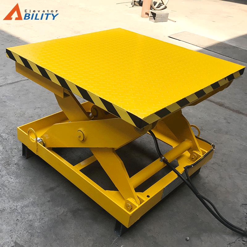 厂家供应单剪叉式液压升降平台电动叉车搭板固定式小型升降机