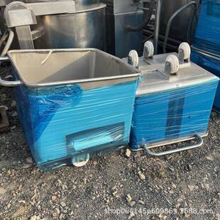 304不锈钢料车食品厂周转手拉车饲料推车腌肉酱菜车间运输车