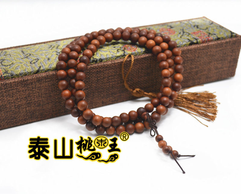非雷击红心枣木拆房老料枣木手链 佛珠手串吧把玩件108颗 8MM手链