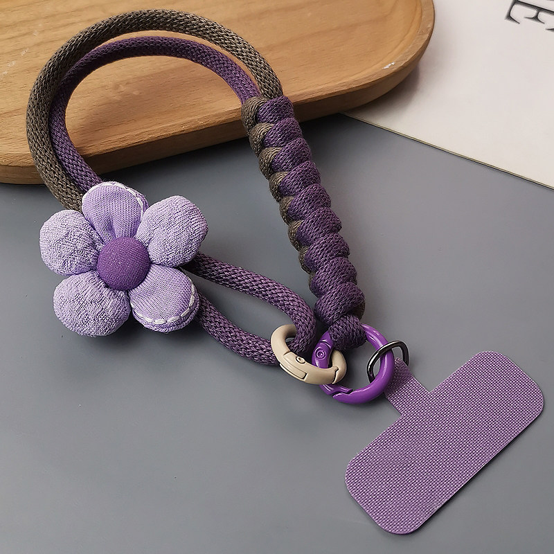 酷斯特手机挂绳2025短款手腕带子女个性多巴胺花朵饰品编织绳挂件两股手绳结实耐用舒适手机壳防丢链时尚百搭,3C数码配件,手机挂件/手机链,淘宝优惠券,粉丝福利购,淘宝优惠卷