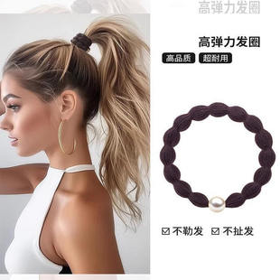 珍珠豆豆高级感发圈头饰女2025新款 高端头绳高弹力耐用扎头发皮筋