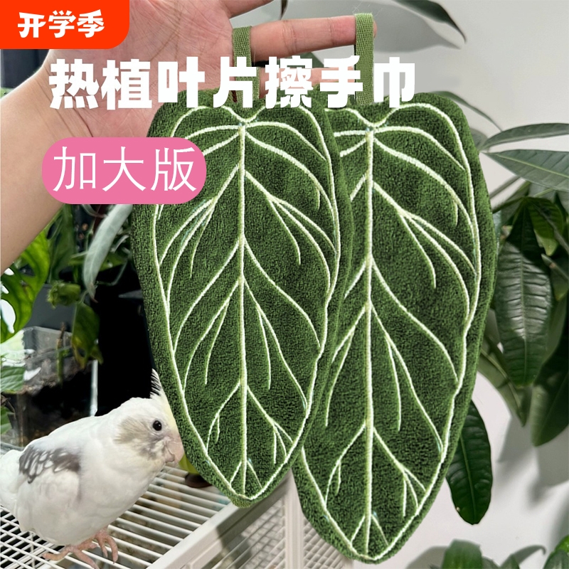 植物叶子擦手巾热植花烛手帕