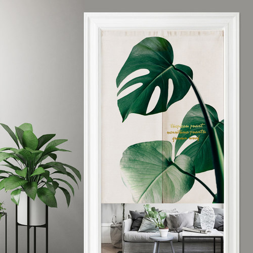 厕所加厚布艺厨房隔断帘定制