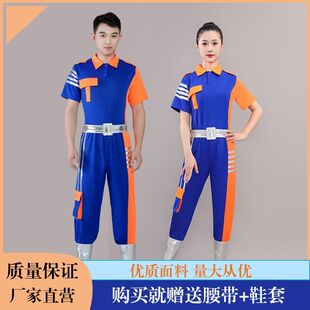 新款自豪的建设者演出服咱们工人有力量舞台服劳动者之歌舞蹈服装