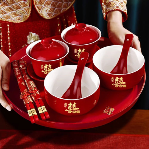 结婚敬茶杯套装改口敬茶