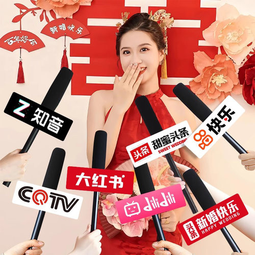 仿真话筒kt板创意道具