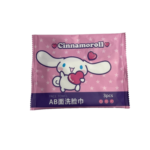MINISO名创优品三丽鸥大耳狗AB面抽取式便携洗脸巾3片装旅行随身