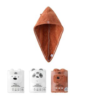 MINISO名创优品咱们裸熊系列干发帽吸水柔软白熊棕熊熊猫女生可爱