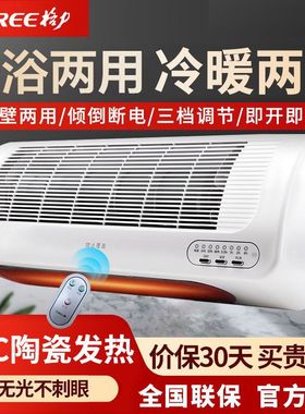 格力电暖器NBFC-X6021B取暖器暖风遥控居浴壁挂速热冷暖 开票328