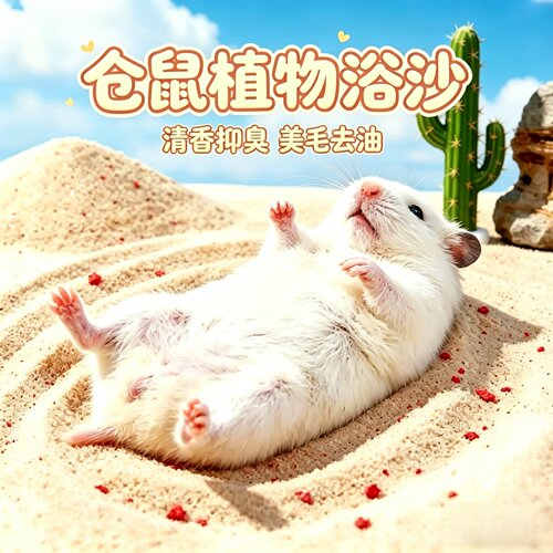 仓鼠浴沙尿沙二合一天然植物除味