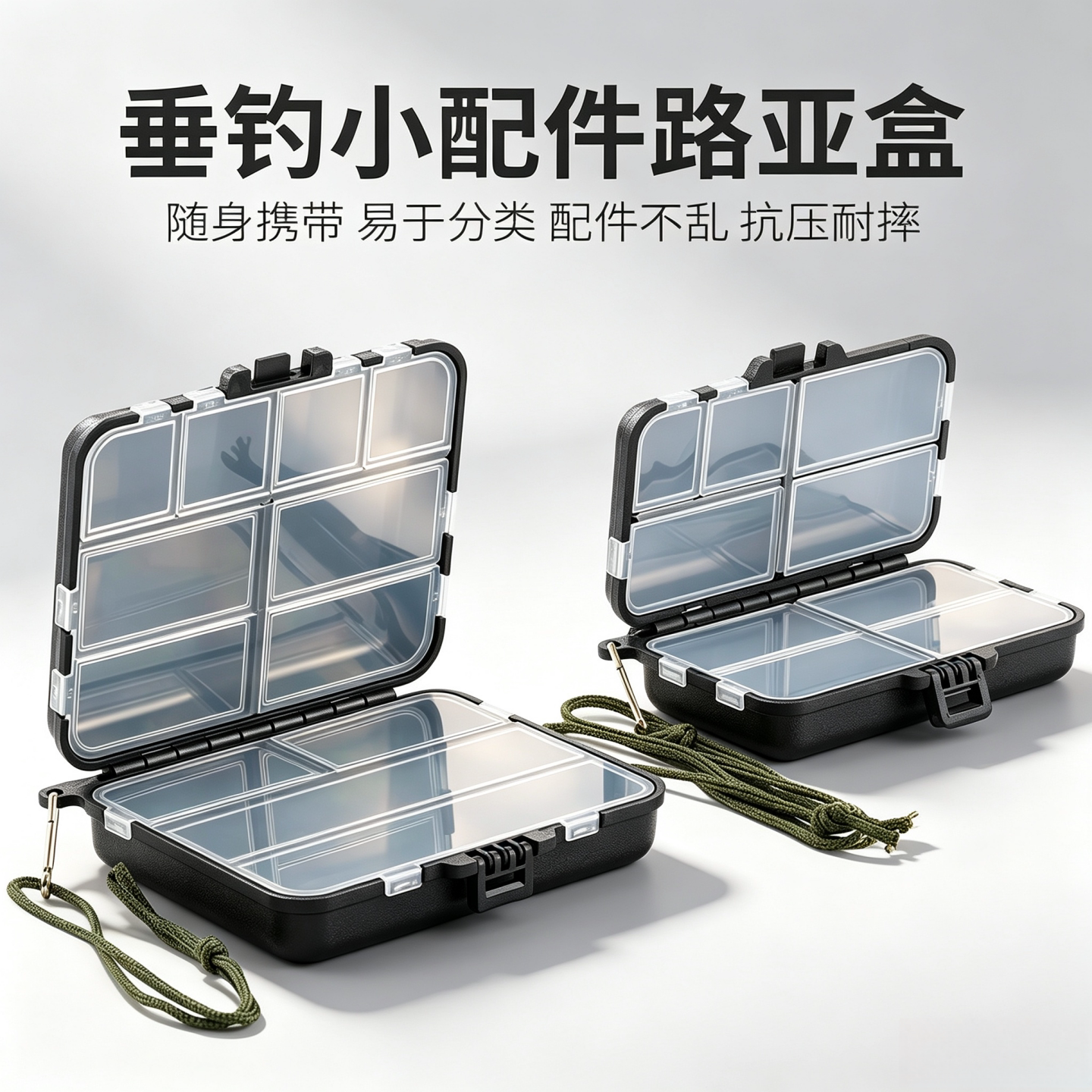 路亚小配件盒收纳盒微物鱼钩别针