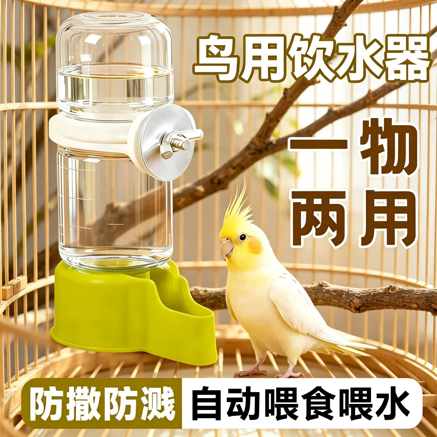 鸟用饮水器自动喂食器喂水喝水器虎皮鹦鹉八哥食盒喂鸟食罐鸟用品