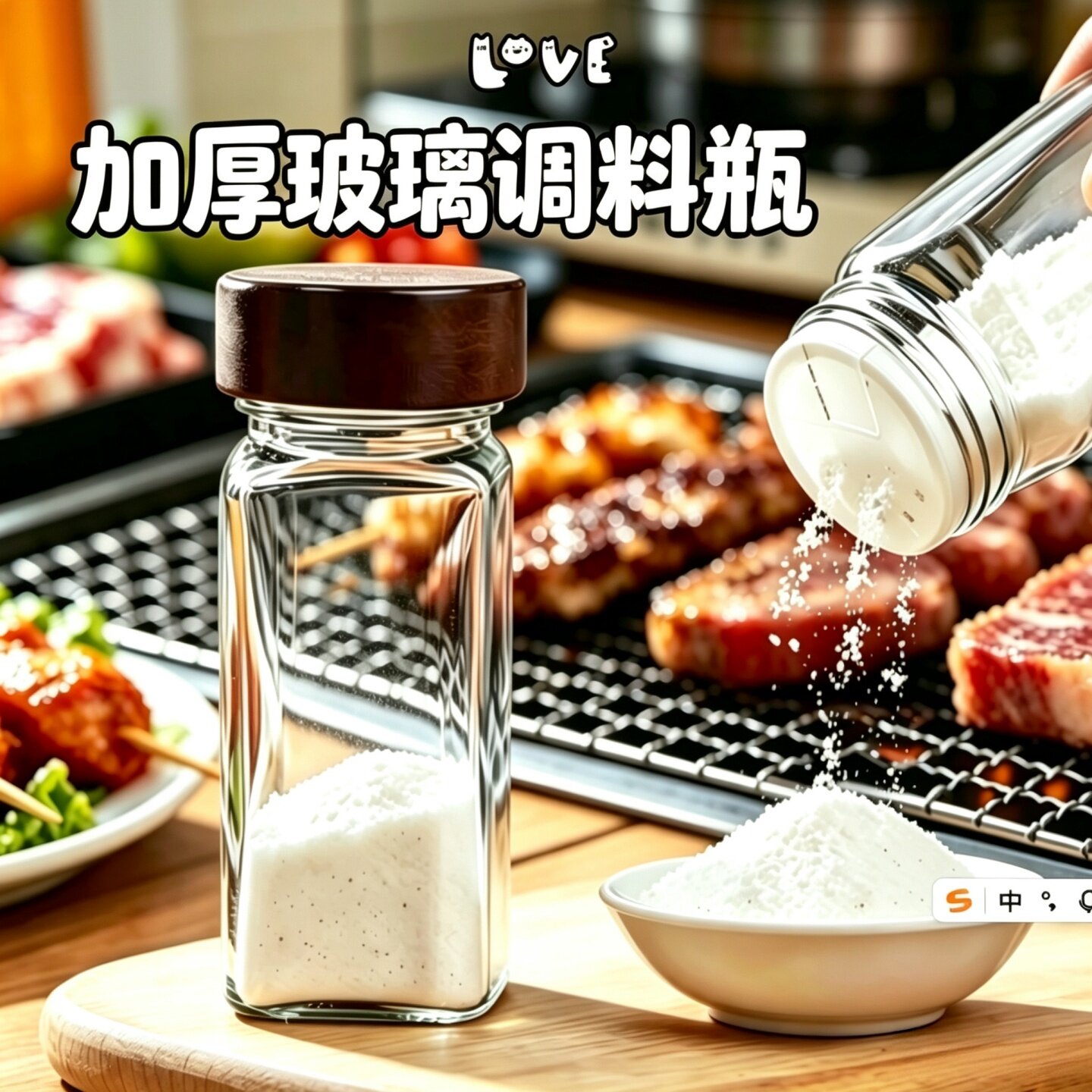厨房调料罐家用玻璃防潮调料盒