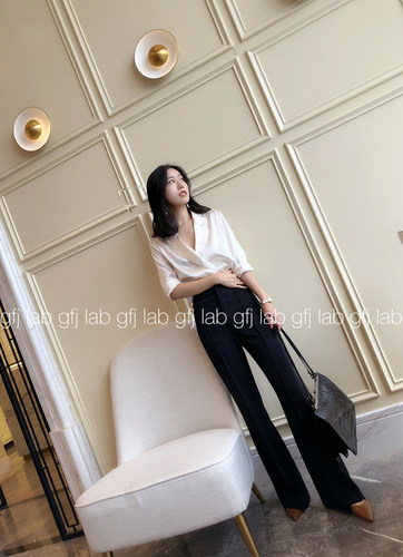 通勤高腰长腿显腿直喇叭裤