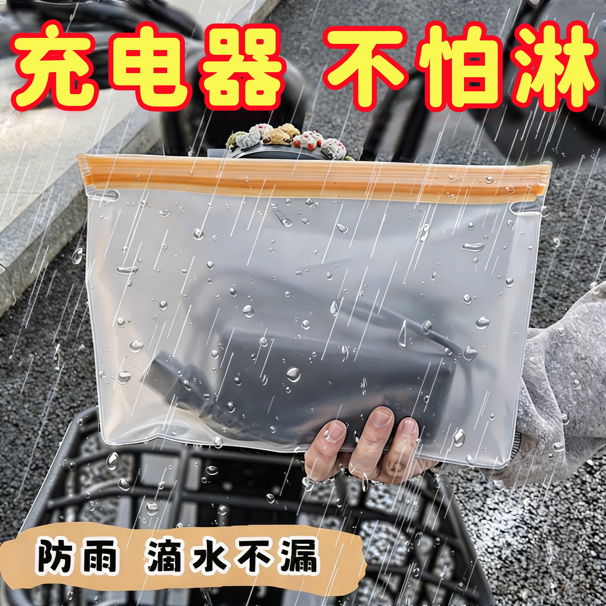 新款电动车充电器防雨袋电瓶自行车电池收纳袋室外防水保护套防尘
