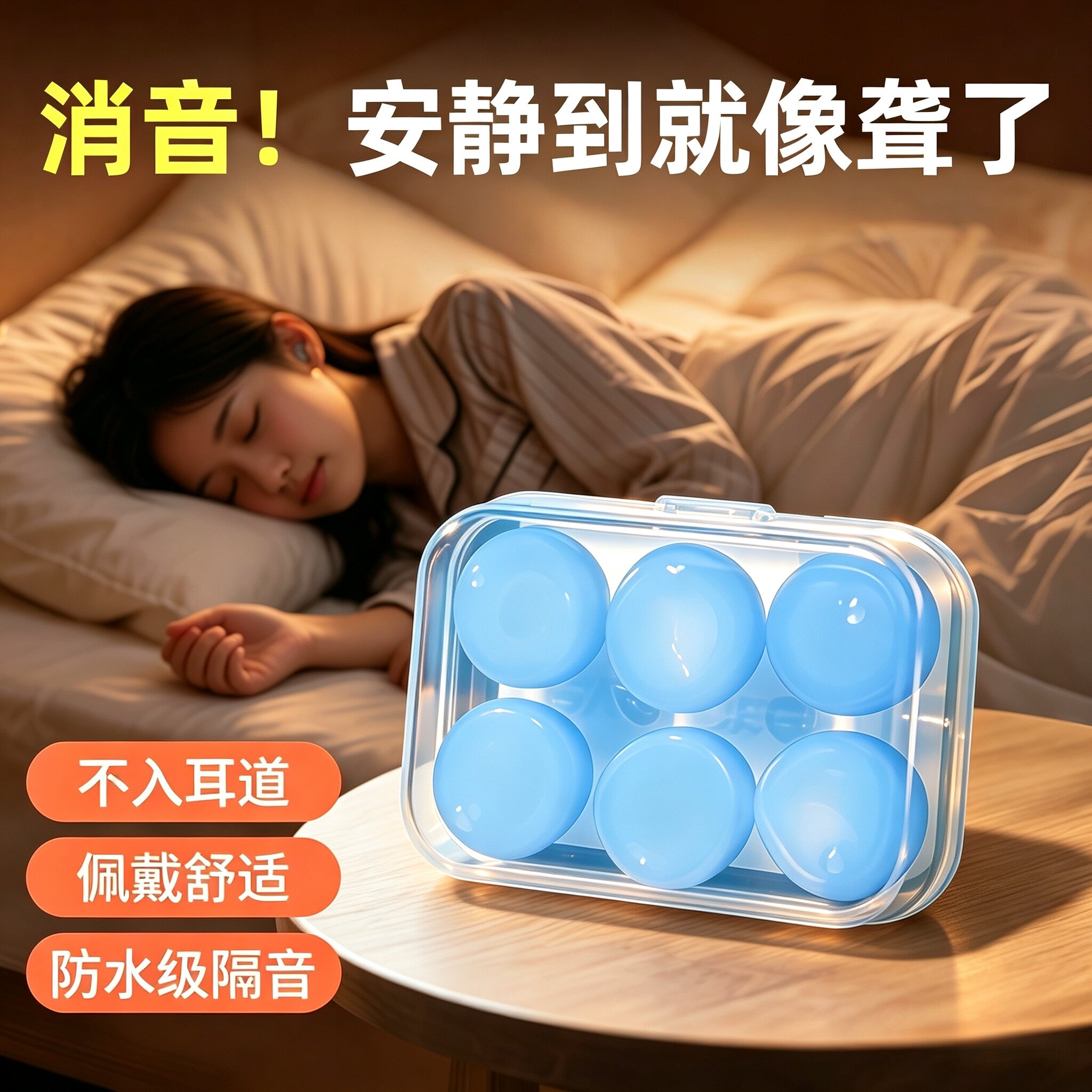 硅胶泥超软隔音降噪耳塞