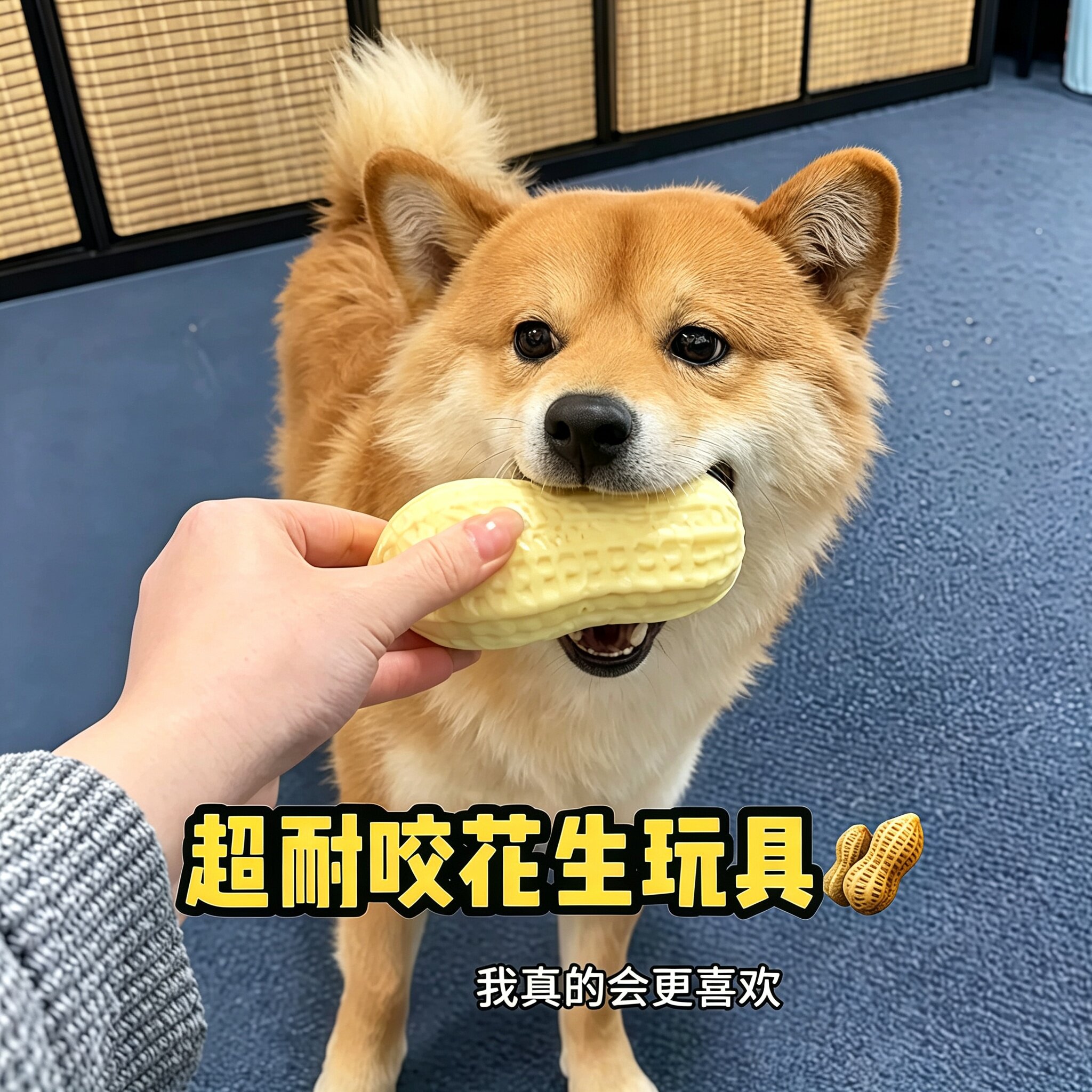狗狗发声磨牙耐咬花生玩具