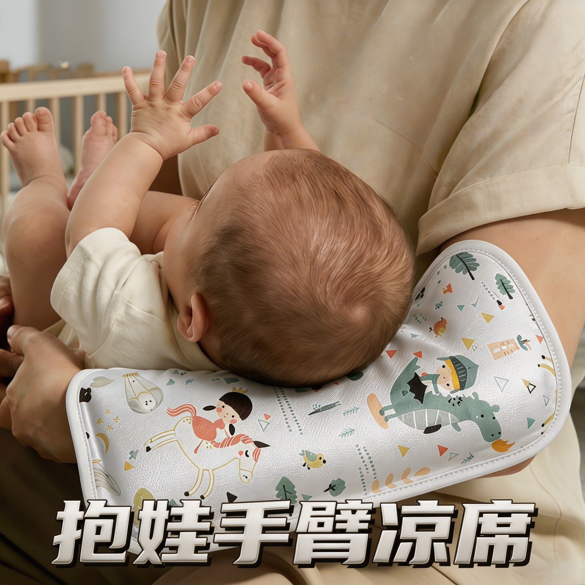婴儿手臂凉席喂奶抱娃手臂垫