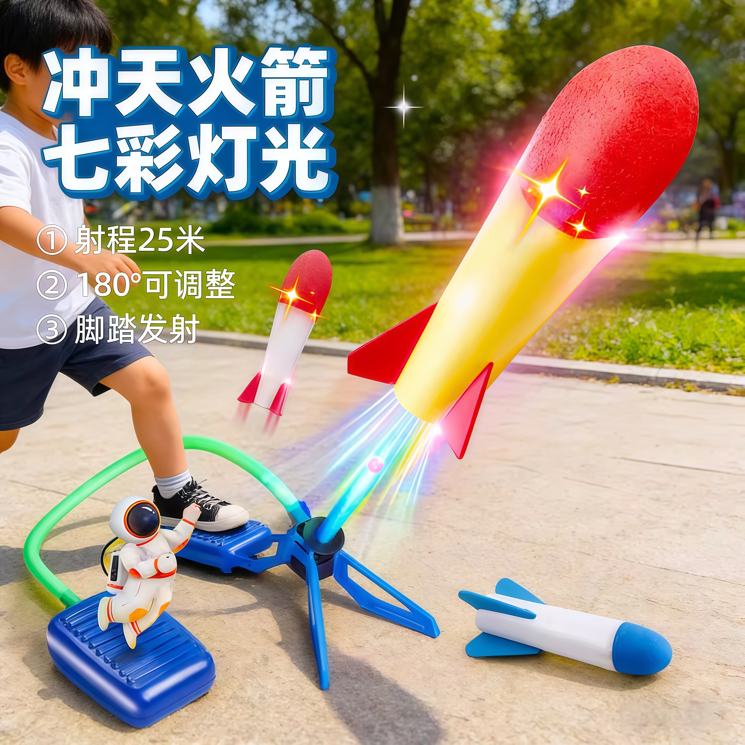 脚踩冲天小飞箭儿童飞天发射火箭