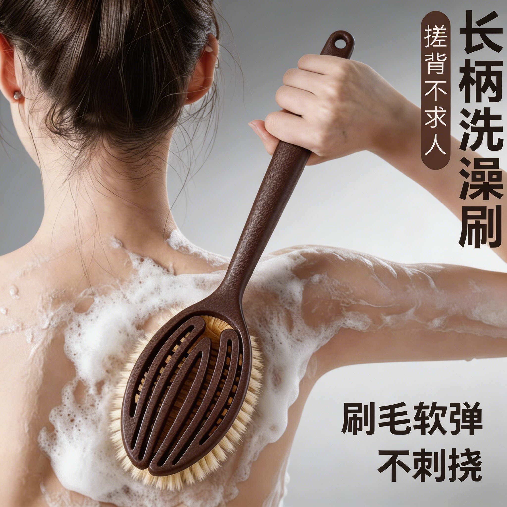 猪鬃椰丝干湿两用搓背沐浴刷图片