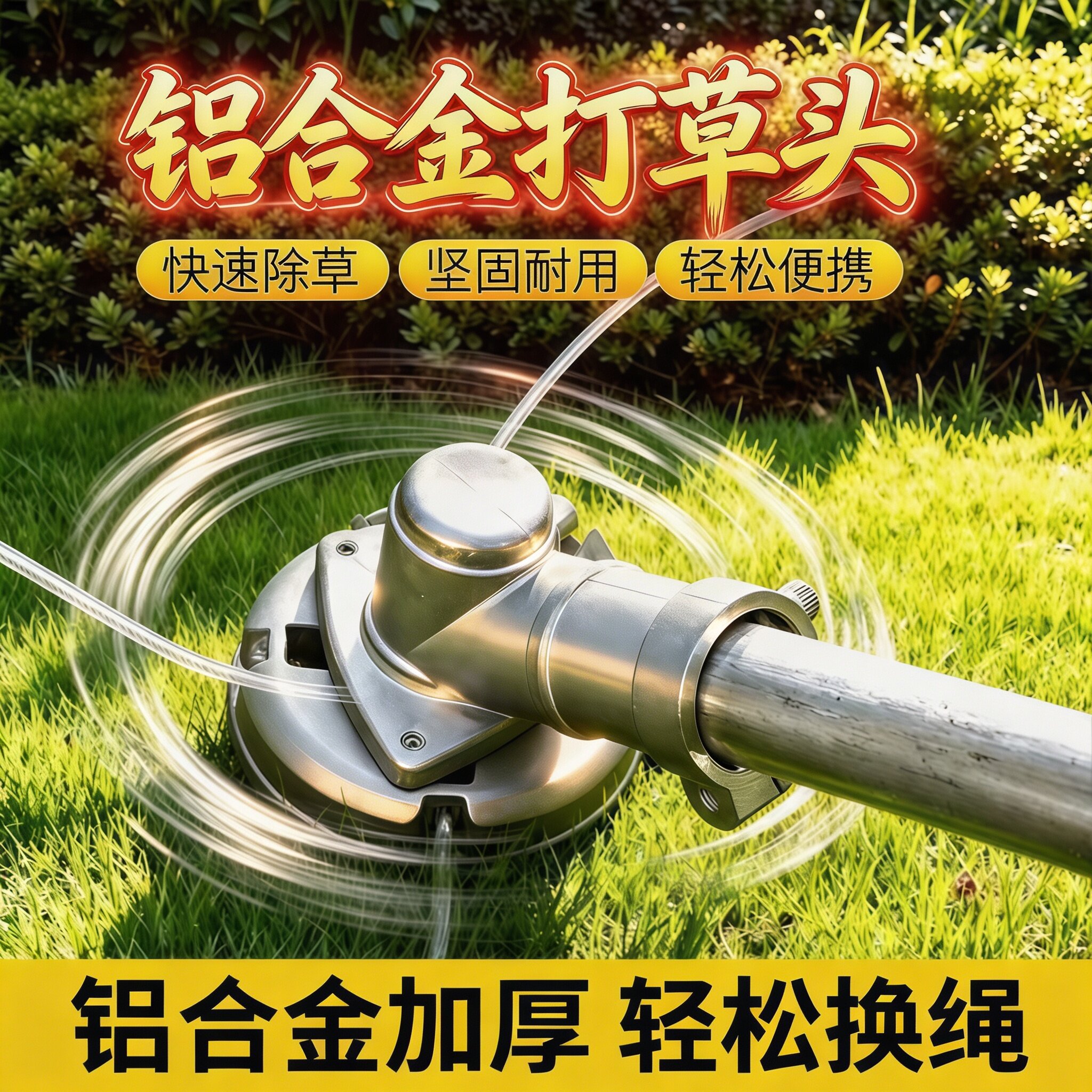 割草机铝合金耐磨无死角钢丝盘
