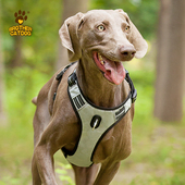 狗狗胸背带防爆冲 背带牵引绳中型犬大型犬胸背 夜间反光条背心式