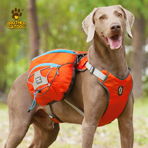 大型犬大容量反光条自背包防泼水