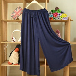 裙女特价 新款 运动休闲裤 瑜珈现代民族舞蹈练功裤 莫代尔七分阔腿裤