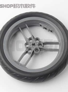 双鹰咔搭国产 MOC散件配件  88517c02轮箍 11957轮胎 94x20摩托车