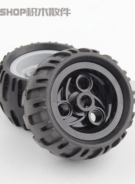 双鹰咔搭科技积木零配件61481+56145兼容4518826 黑色43x26mm