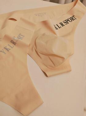 情侣配~性感男士丁字裤一片式女士冰丝弹力简约中低腰健身T字内裤