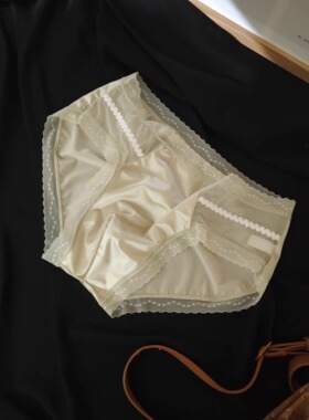 浪漫风男士性感蕾丝轻奢丝滑绸面无痕透气亲肤低腰简约三角裤头