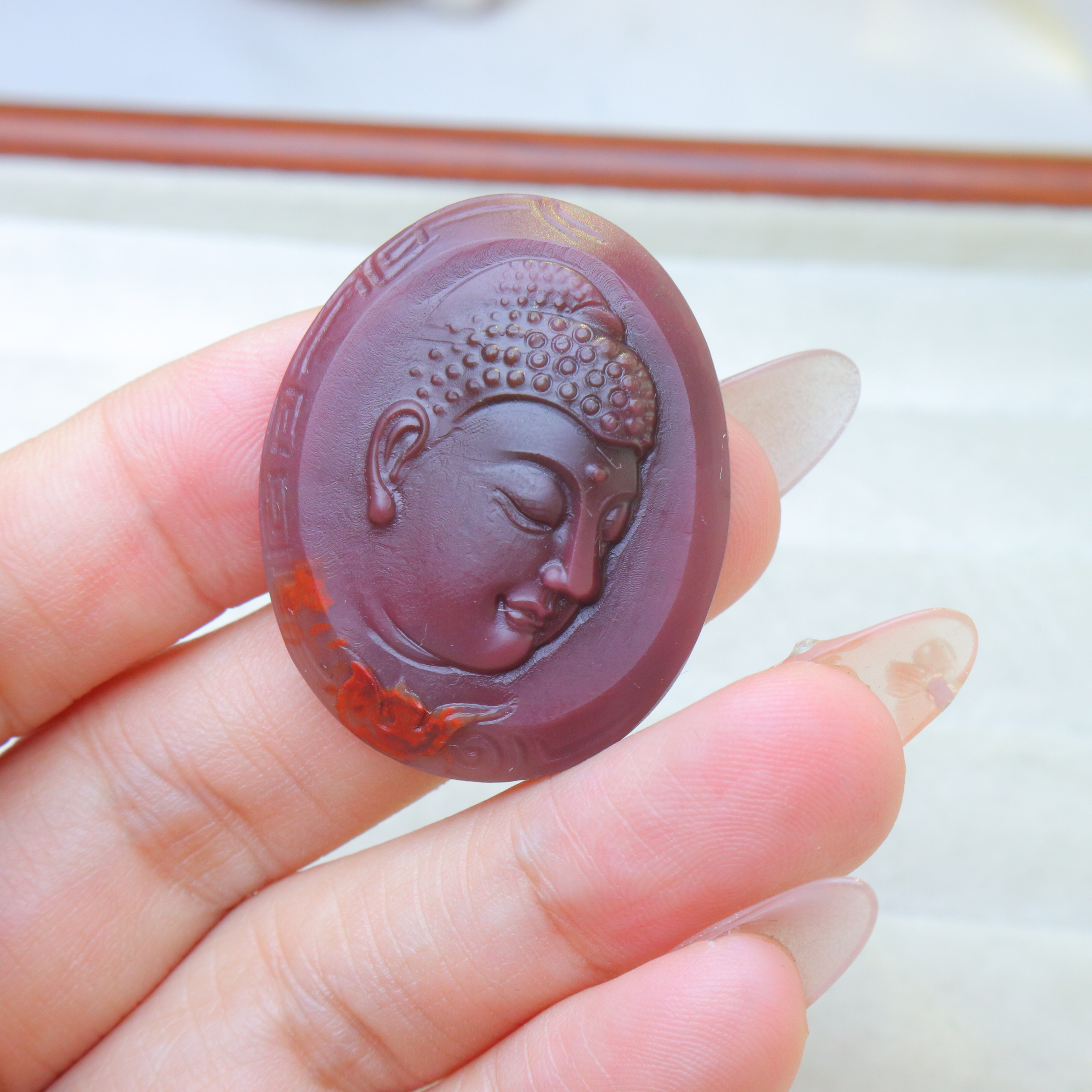 四川凉山盐源玛瑙佛祖牌吊坠男女挂件项链送男朋友礼物新款轻奢