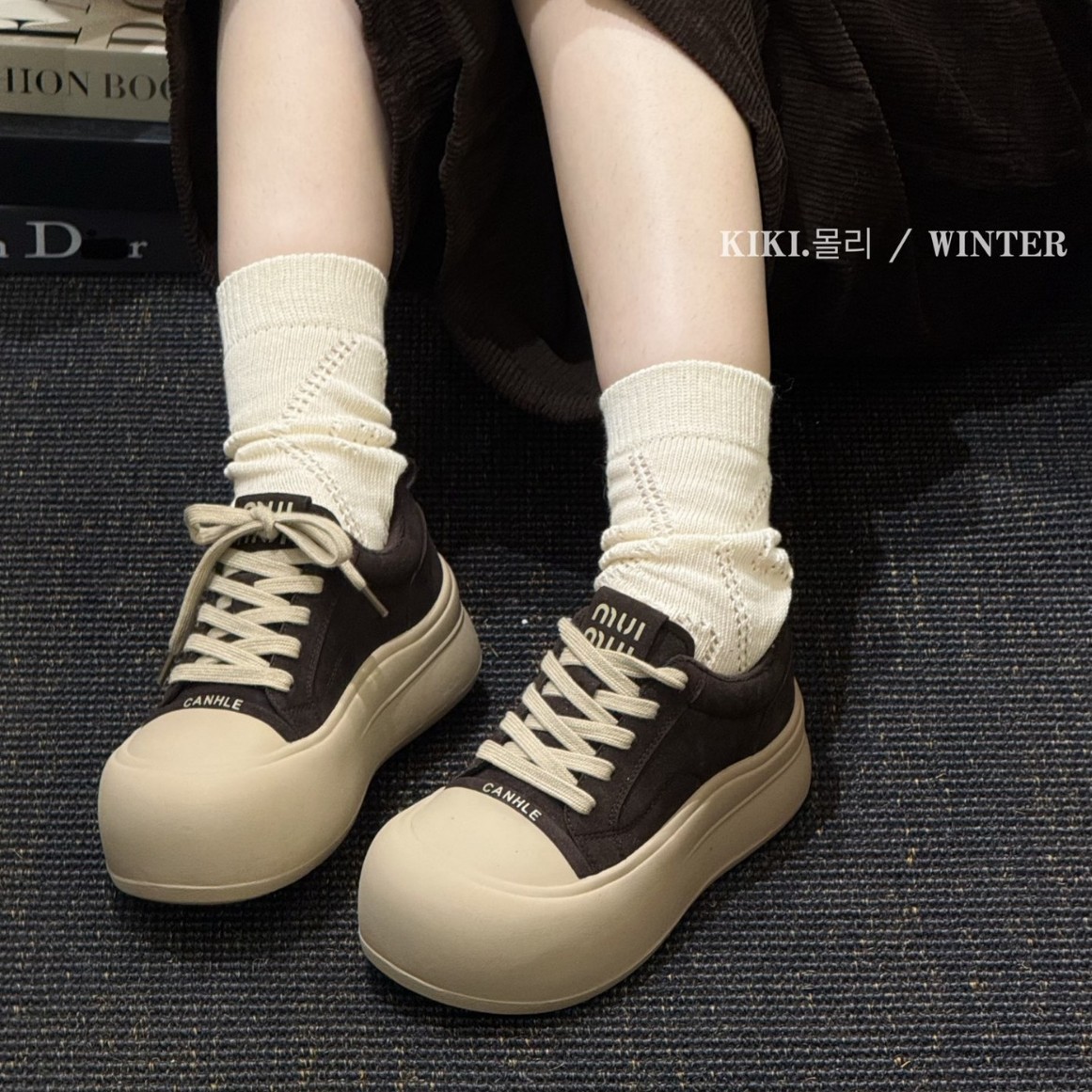 欧洲站2025秋季新款厚底面包鞋