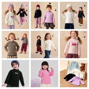 阿米拉童装 2件 25年冬季 新款 女童保暖T恤 儿童百搭打底衫 99.9元