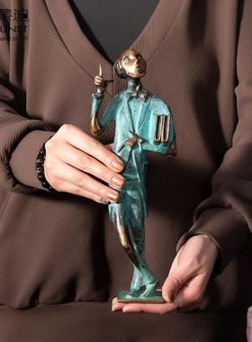 优选德国进口青铜艺术品高端礼品欧式铜摆件玄关书房装Y饰品教师