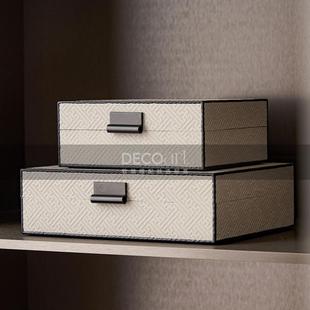 精选邸高家d居新中式公司前台装饰品摆件高档办公室样品展示柜软