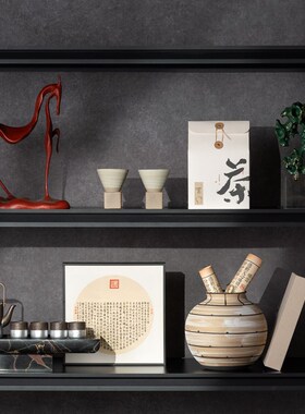 精选Rzone 新中式展示柜v艺术工艺品摆件办公室书柜样板间茶室软