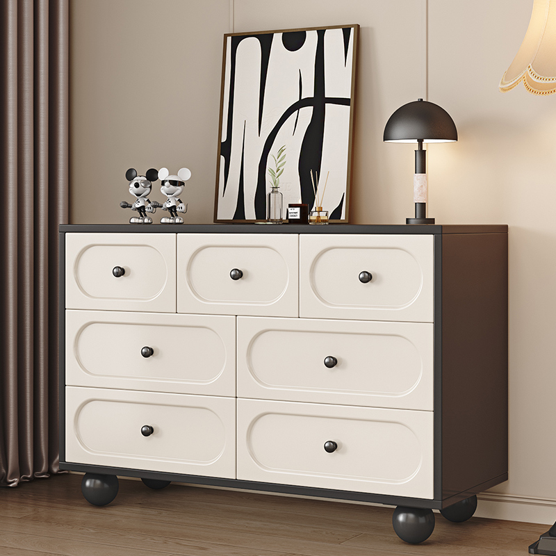 优选实木斗柜床尾k置物柜客厅卧室靠墙储物柜七斗橱收纳柜边柜立