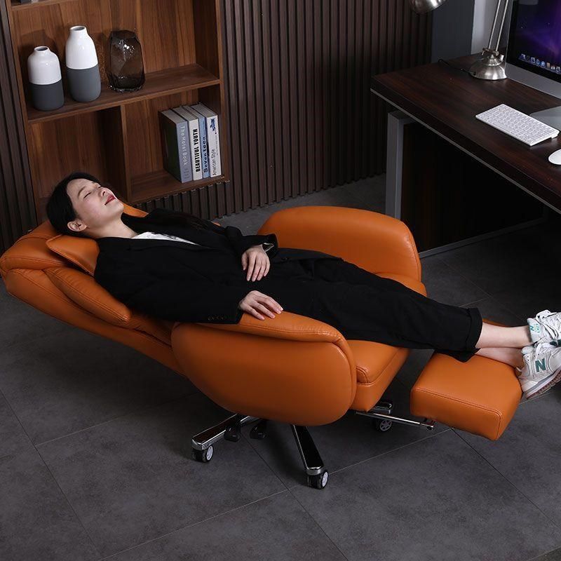 优选老板b椅可躺办公电脑椅家用书房椅直播商务电竞椅科技布牛皮