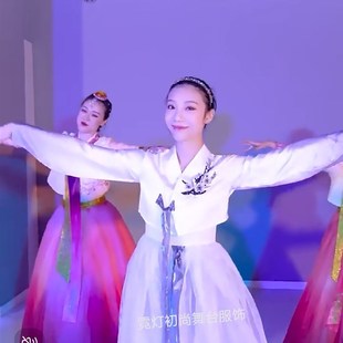 舞H蹈练功服艺考民族云迹表演 女宫廷装 新选儿童朝鲜服族服装 韩版